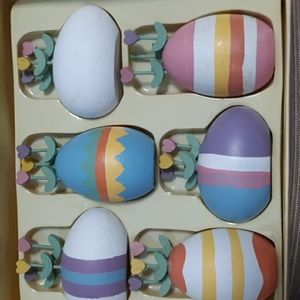Department 56 wooden egg set of 6